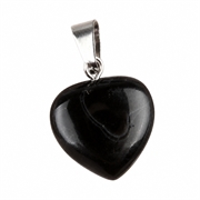 Vedhæng hjerte af naturlig Onyx. 20 mm